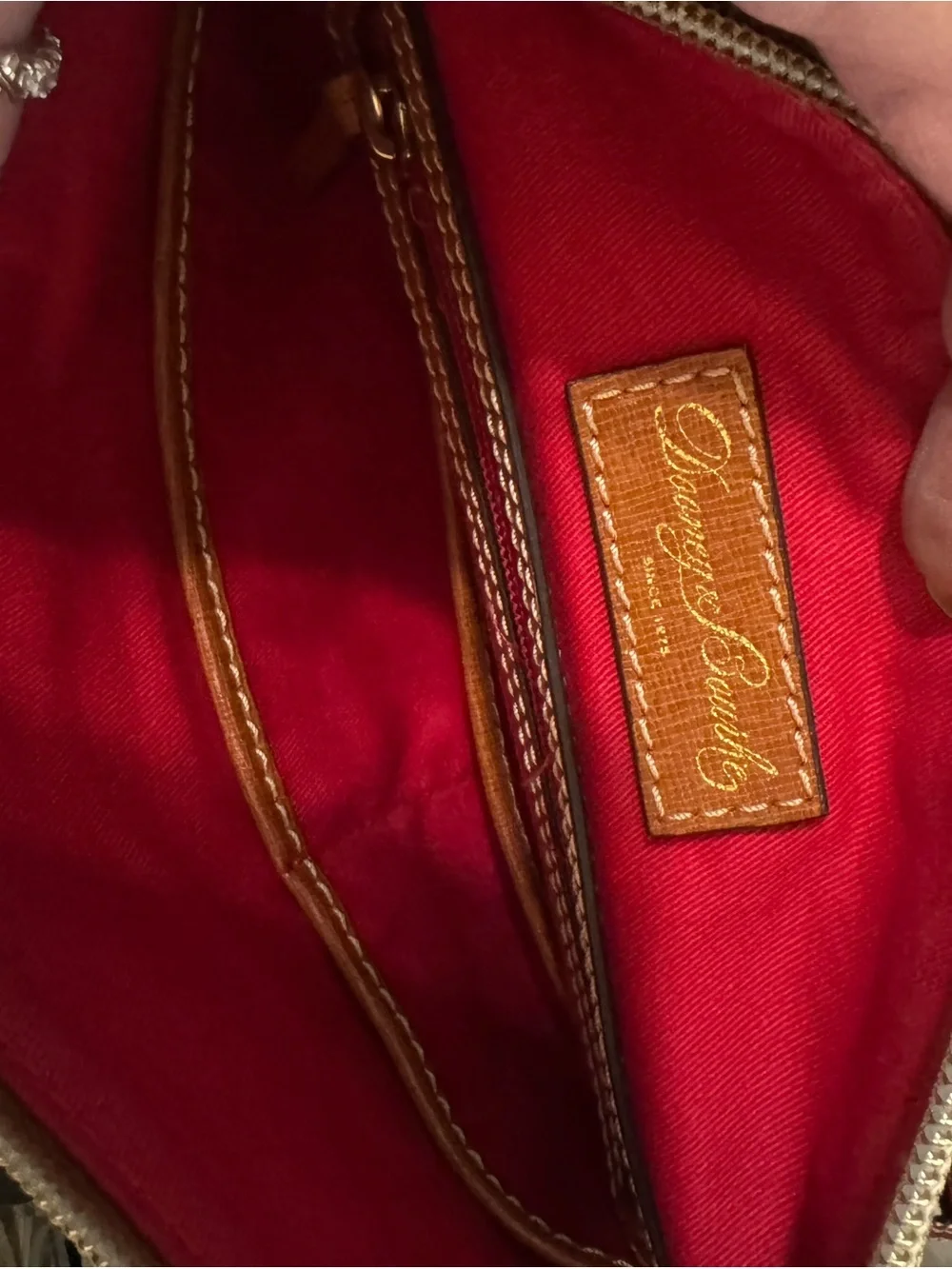 Dooney & Bourke Brown Tan Signature Crossbody Messenger